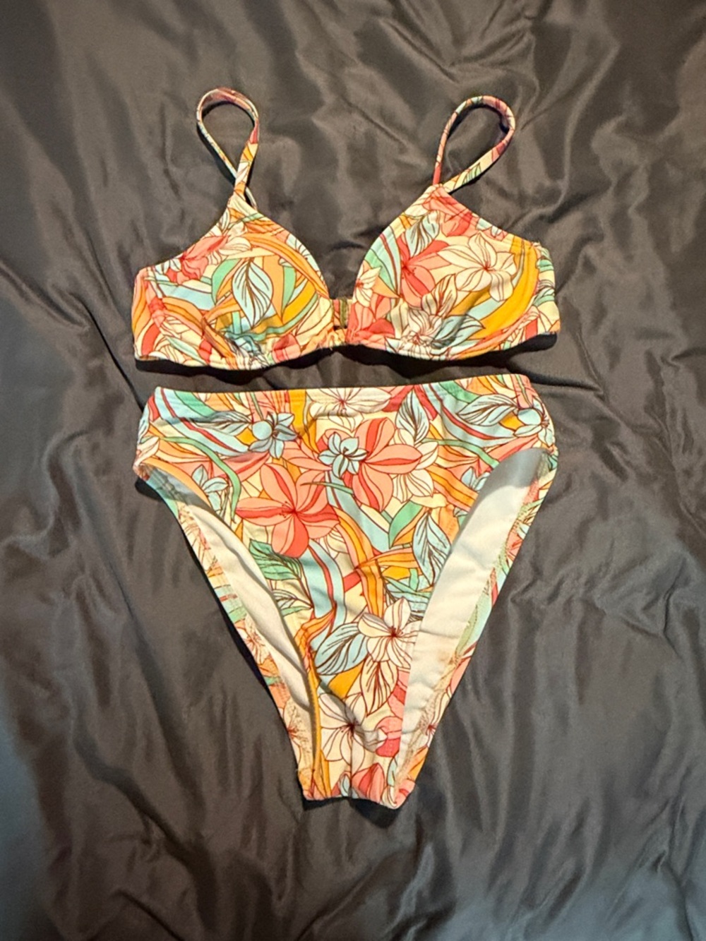 Xhilaration matching floral bikini set
